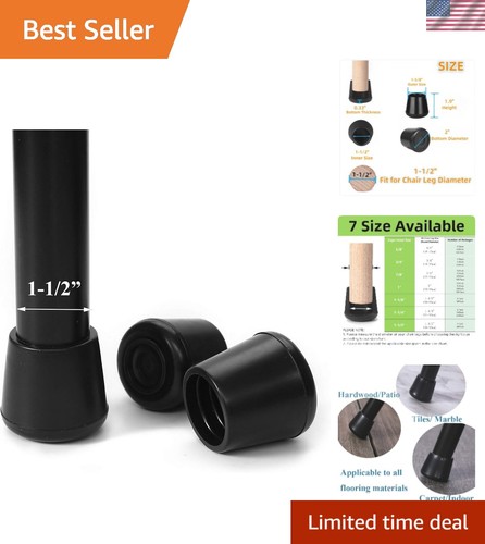 Round rubber chair leg - round,